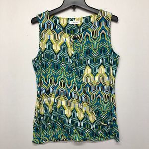 CK Calvin Klein Women Sleeveless Blouse Top Shirt Size Large B227 -19